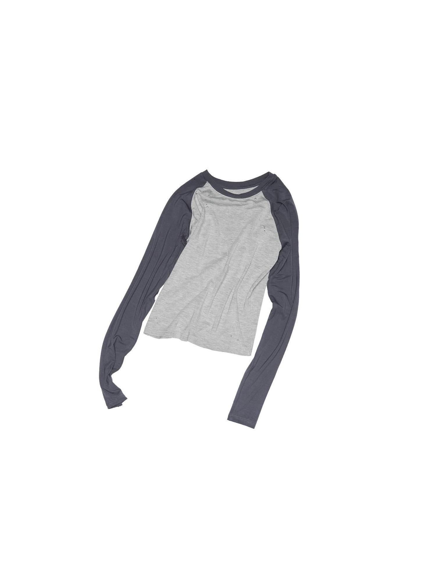 1JINN STUDIO Soft Viscose Commuter Slim Patchwork Women Cross Print Long Sleeve T-Shirts