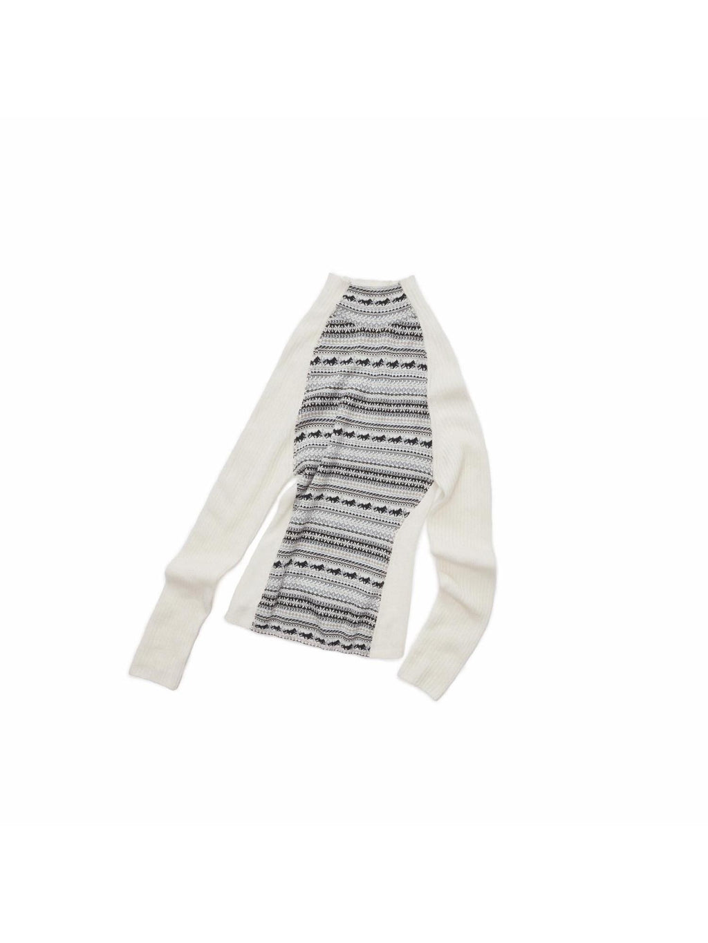 1JINN STUDIO Soft Wool Blend Slim Fit Raglan Letter Knit Pullover Women Long Sleeve T-Shirts