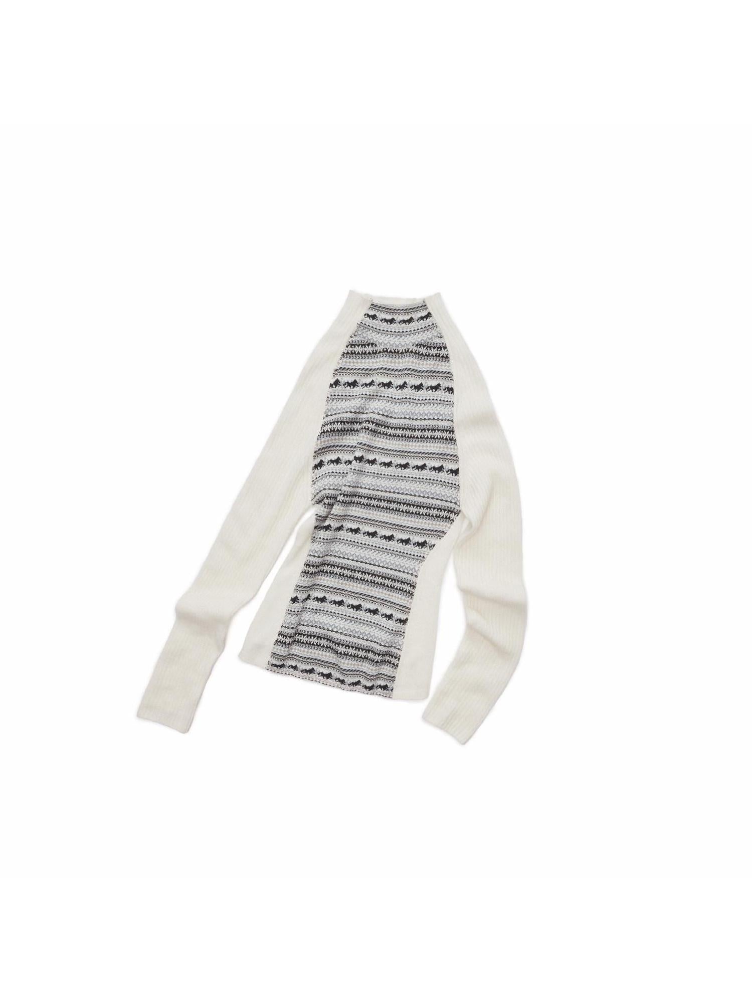 1JINN STUDIO Soft Wool Blend Slim Fit Raglan Letter Knit Pullover Women Long Sleeve T-Shirts