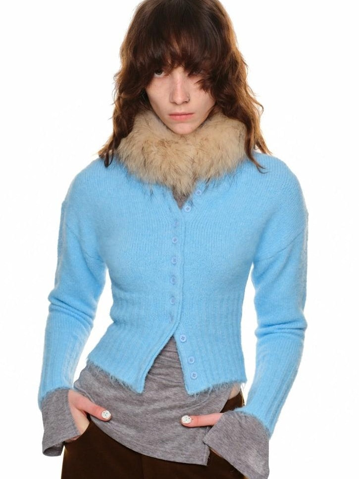 1JINN STUDIO Soft Wool Blend Solid Crewneck Long Sleeve Office Women Two Piece Set Cardigans