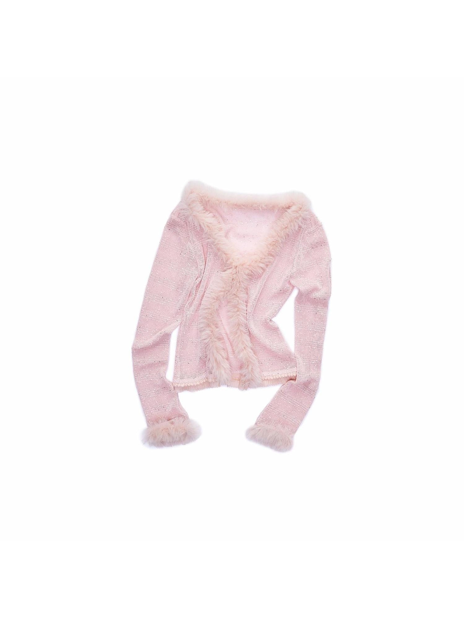 1JINN STUDIO Sparkling Sequin Lace Slim Fit V-neck Button Knit For Women Polyester Cardigans