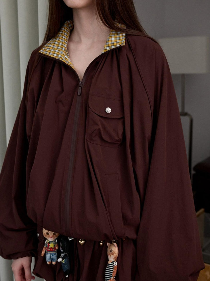 1JINN STUDIO Tailored Blazer And Pencil Skirt Office Women Burgundy Black Top & Skirt Sets