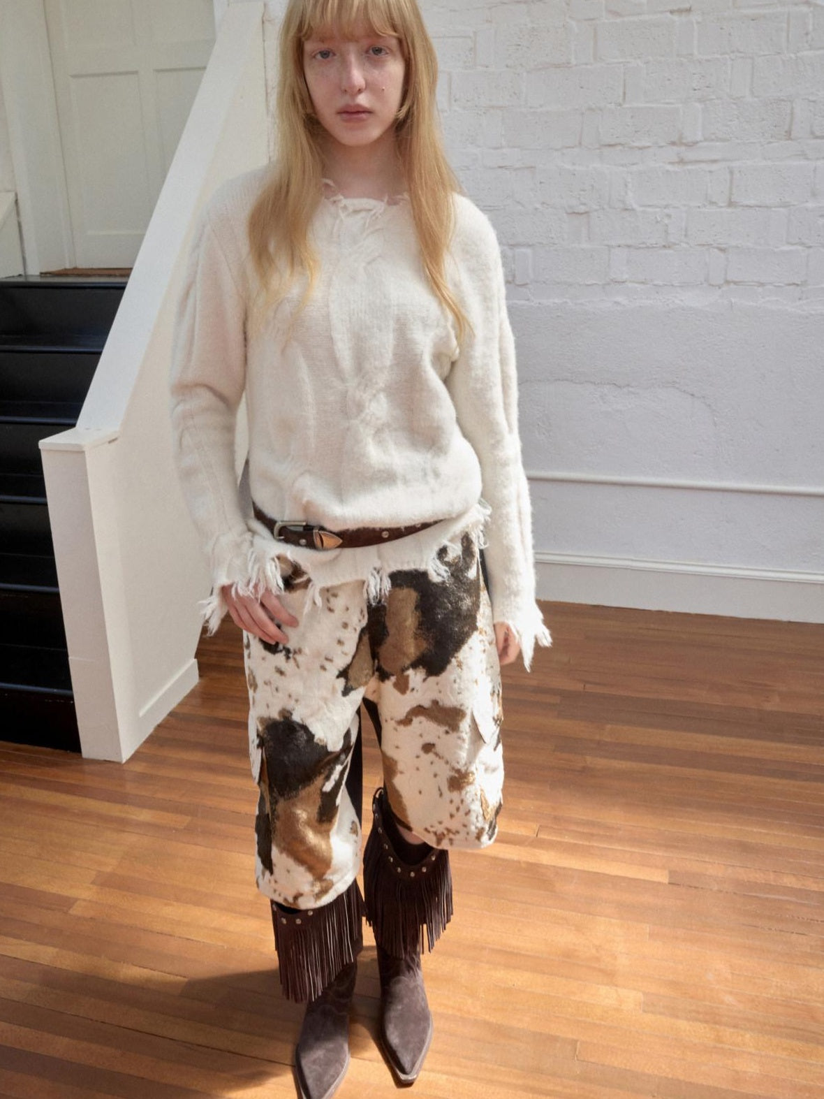 1JINN STUDIO Thermal Warm Oversized Street Style Crew Neck Pullover Women Solid Knit Sweaters