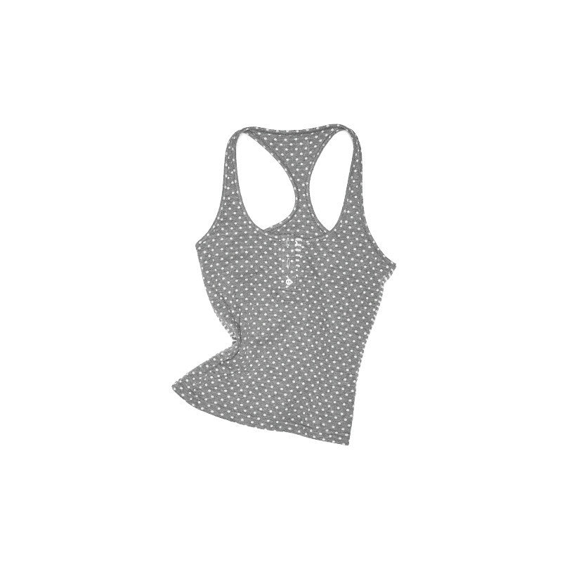 1JINN_STUDIO_Versatile_Backless_Slim_Henley_Cami_Flare_Pants_Women_Polka_Dot_Top_&_Pants_Sets_MISSTT