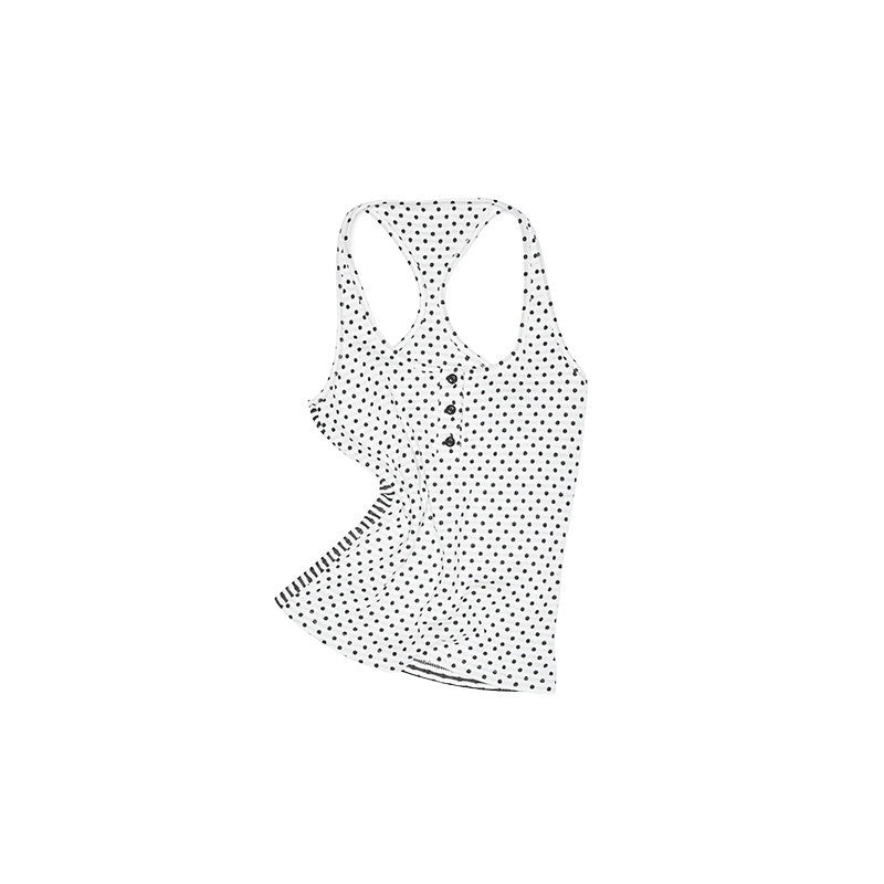 1JINN_STUDIO_Versatile_Backless_Slim_Henley_Cami_Flare_Pants_Women_Polka_Dot_Top_&_Pants_Sets_MISSTT