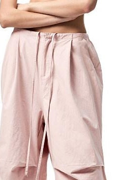 1JINN STUDIO Versatile Minimal High Waist Elastic Cotton Washed Women Wide Leg Pants
