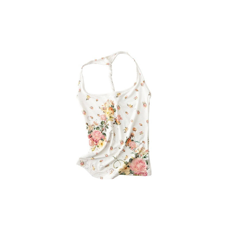 1JINN_STUDIO_Versatile_Slim_Fit_Cropped_Cami_Women_Floral_Print_Layering_Top_&_Skirt_Sets_MISSTT