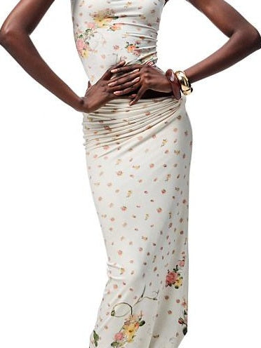 1JINN STUDIO Versatile Slim Fit Cropped Cami Women Floral Print Layering Top & Skirt Sets