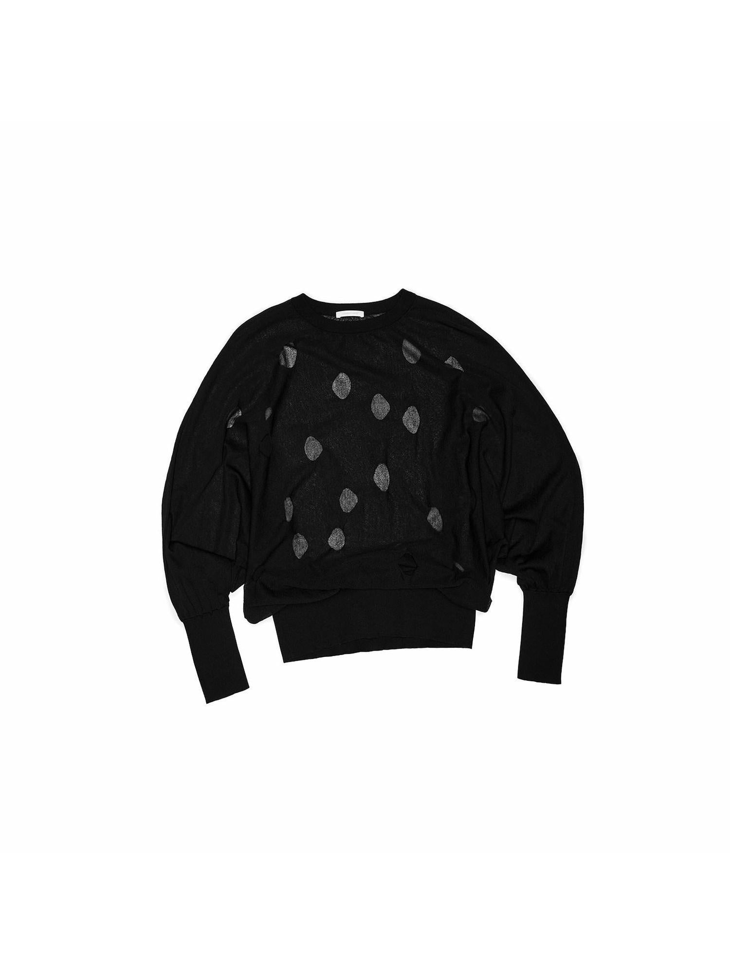 1JINN STUDIO Viscose Blend Polka Dot Loose Fit Office Women Long Sleeve T-Shirts