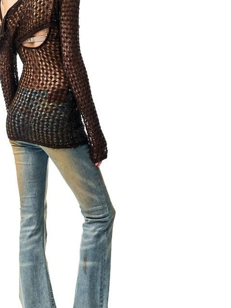 1JINN STUDIO Viscose Blend Slim Commuter Round Neck Long Sleeve Pullover Women Cardigans