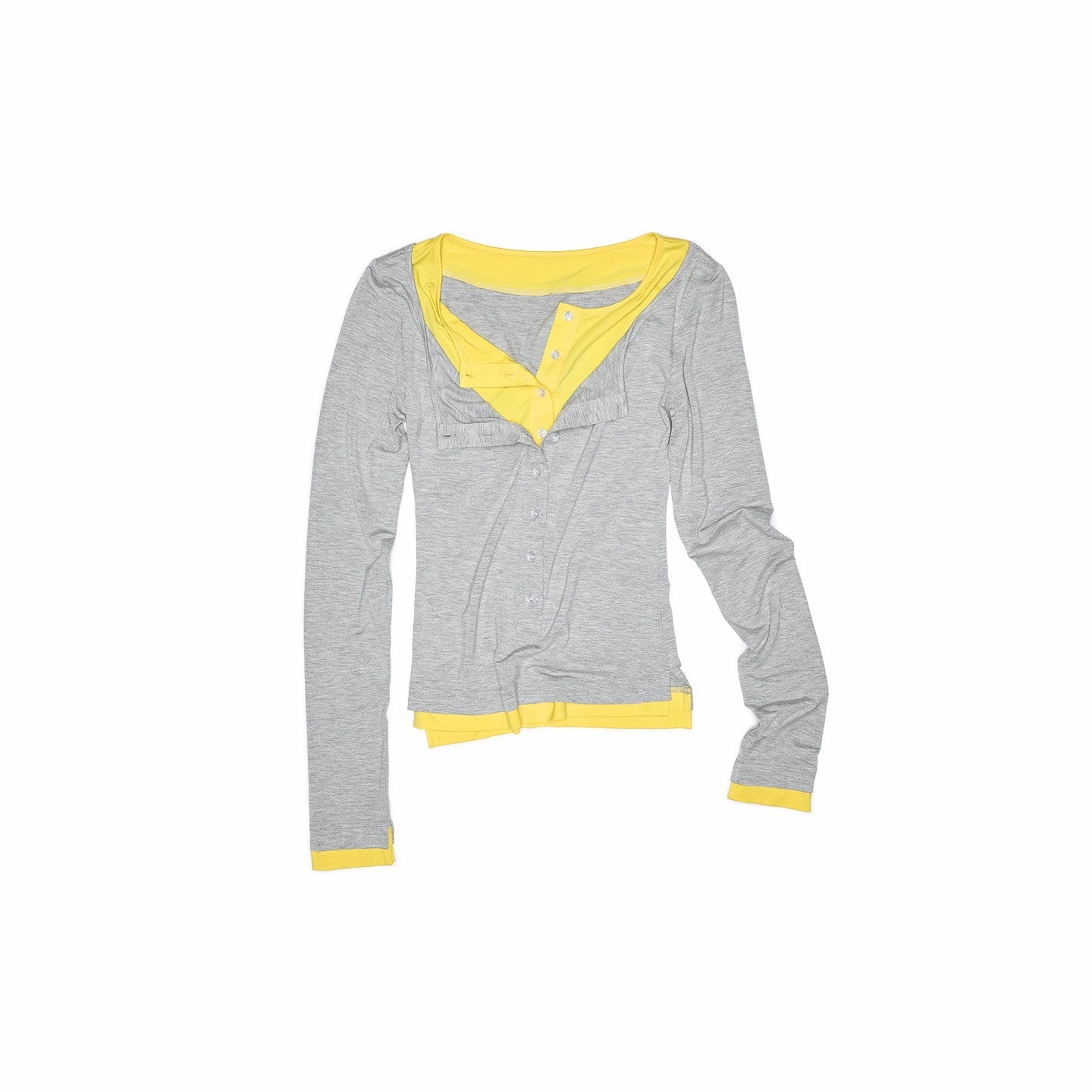 1JINN_STUDIO_Viscose_Stretch_Casual_Slim_Patchwork_Women_Colorblock_Long_Sleeve_T-Shirts_MISSTT