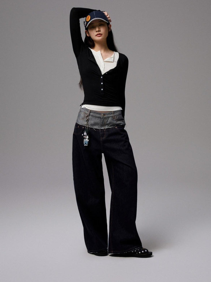 1JINN STUDIO Viscose Stretch Casual Slim Patchwork Women Colorblock Long Sleeve T-Shirts