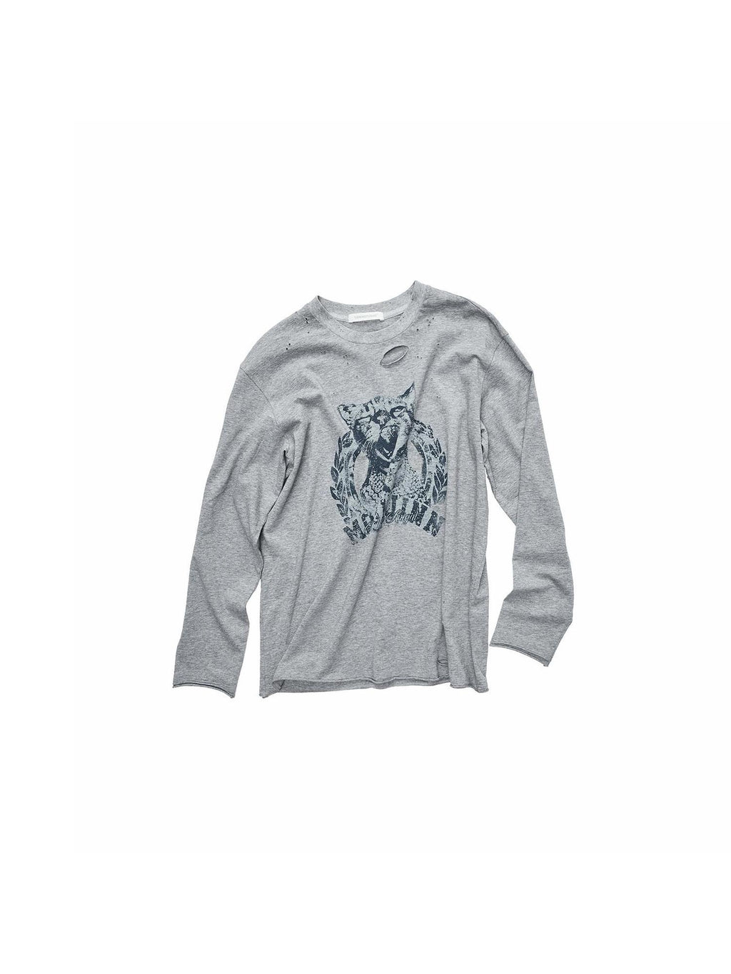 1JINN STUDIO Washed Printed Casual Aline Sleeve Round Neck Women Cotton Long Sleeve T-Shirts
