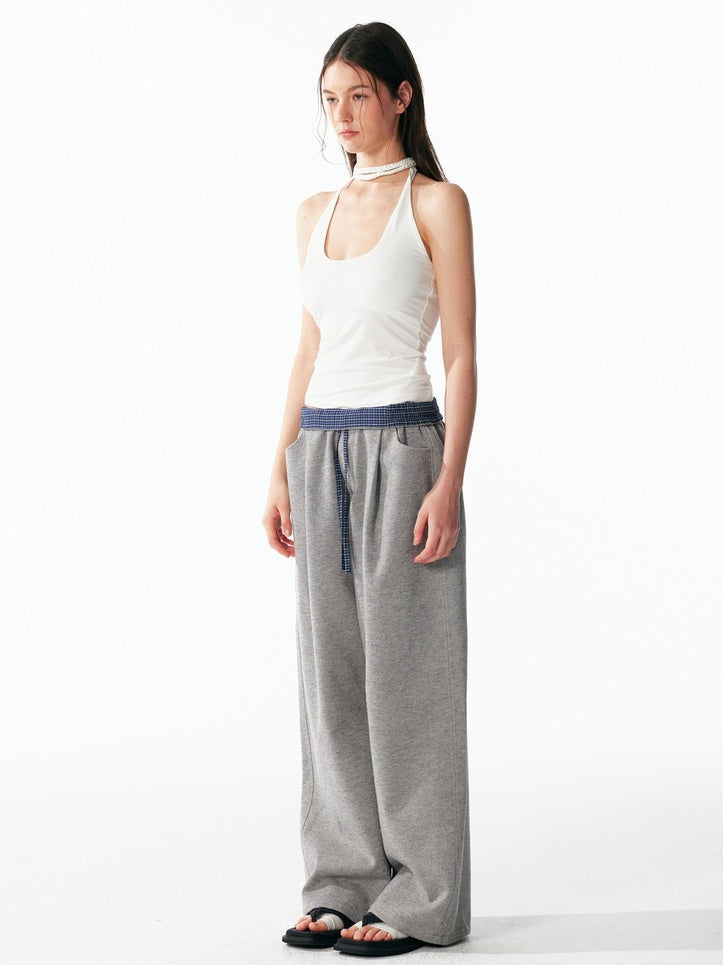 ALINNVSTUDIO Soft Modal Fabric Minimalist Slim Fit U Neck Halter Cropped Women Tank Tops
