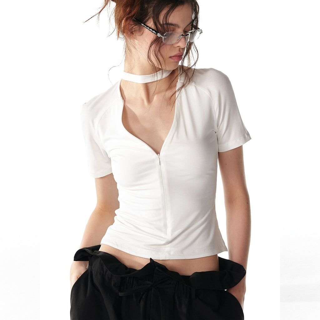 ALINNVSTUDIO_Moisture_Modal_Stretch_Asymmetric_V-neck_Slim_Cross_Basic_Crop_Tops_MISSTT