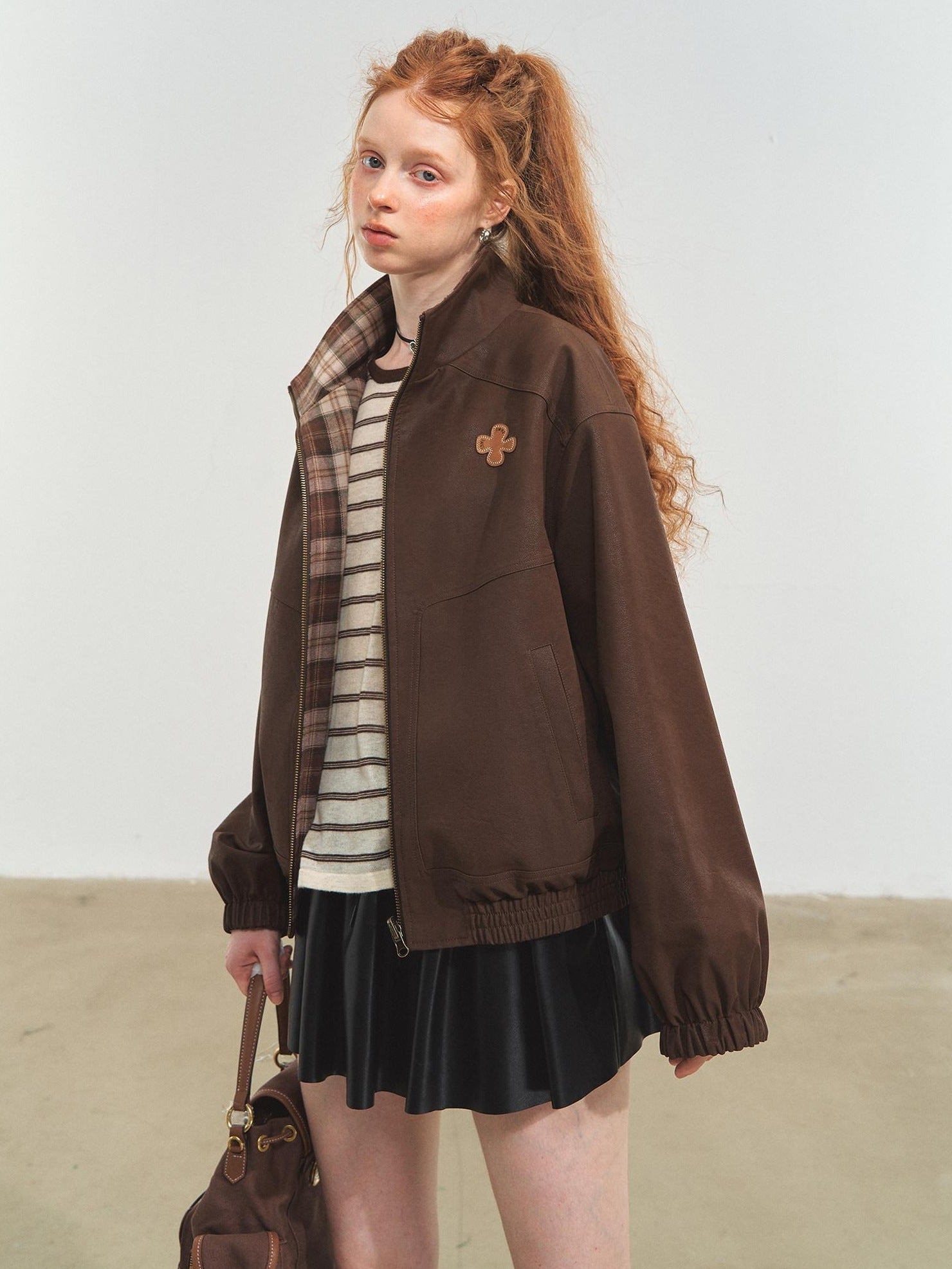 SOMESOWE Versatile Casual Regular Fit Brown Youth S M L Outerwear Jackets
