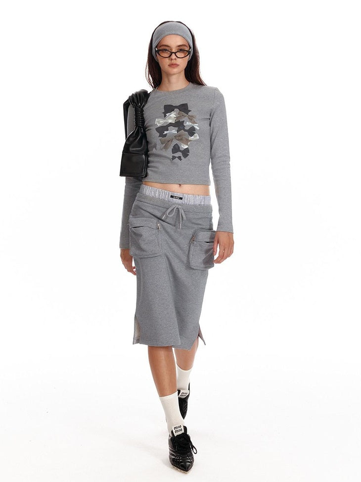 ALINNVSTUDIO Low Waist Bodycon Office Commuter Women Pencil Slim Midi Skirts