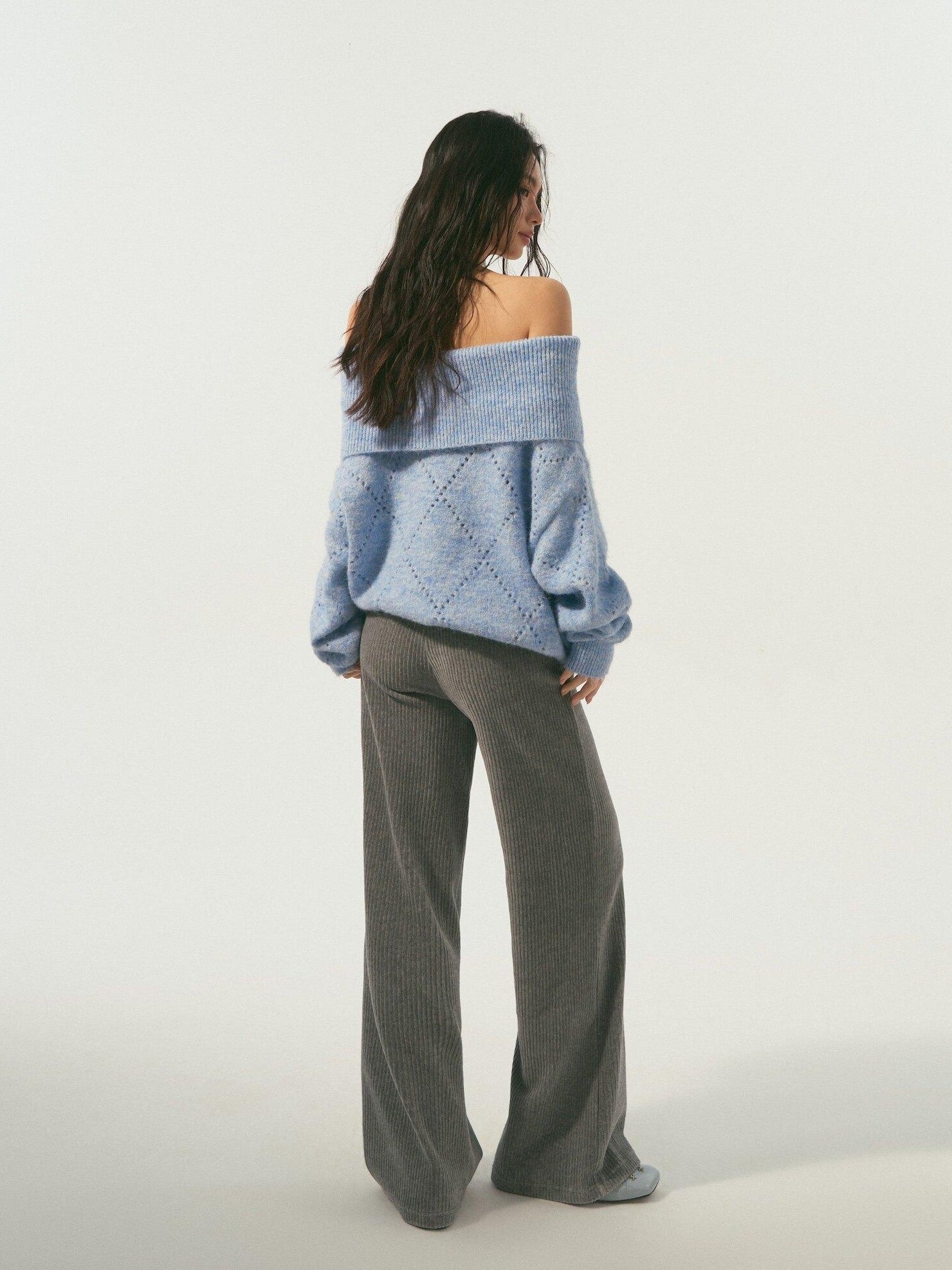 SOMESOWE Soft Polyester Wool Blend Casual Boat Neck Knit Women Sweaters