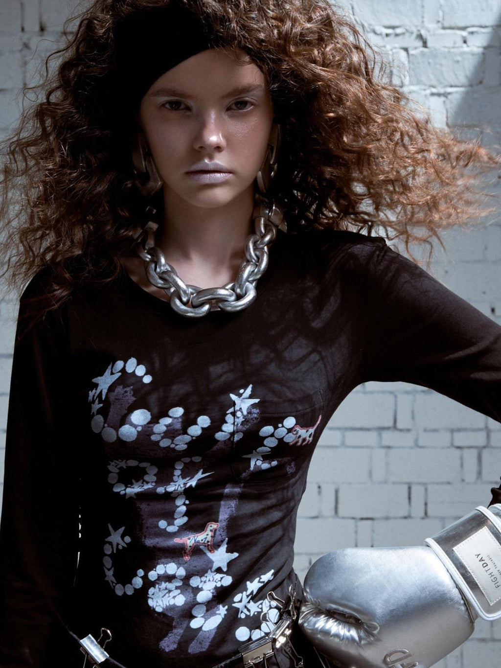 1JINN STUDIO Sweat Wicking Slim Cross Print Women Cotton Blend Long Sleeve T-Shirts