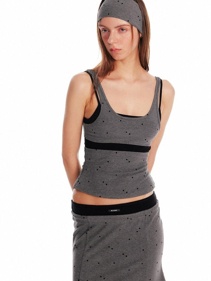ALINNVSTUDIO Sexy Pullover Cami Two Piece Chic Casual Young Women Matching Top & Skirt Sets