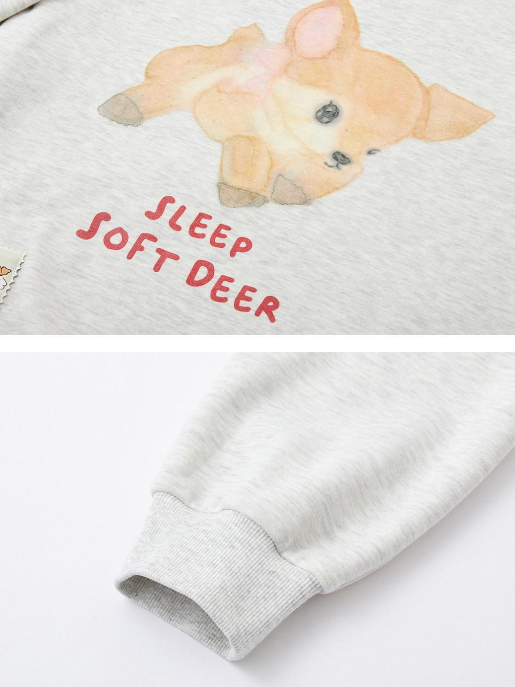 SOMESOWE Cartoon Print Oversized Crewneck Loose Fit Long Sleeve Commuter Sweatshirt