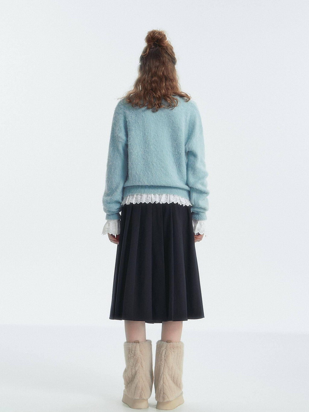 SOMESOWE Floral Knit Pullover Loose Fit Street Style Unisex Knitwear Sweaters