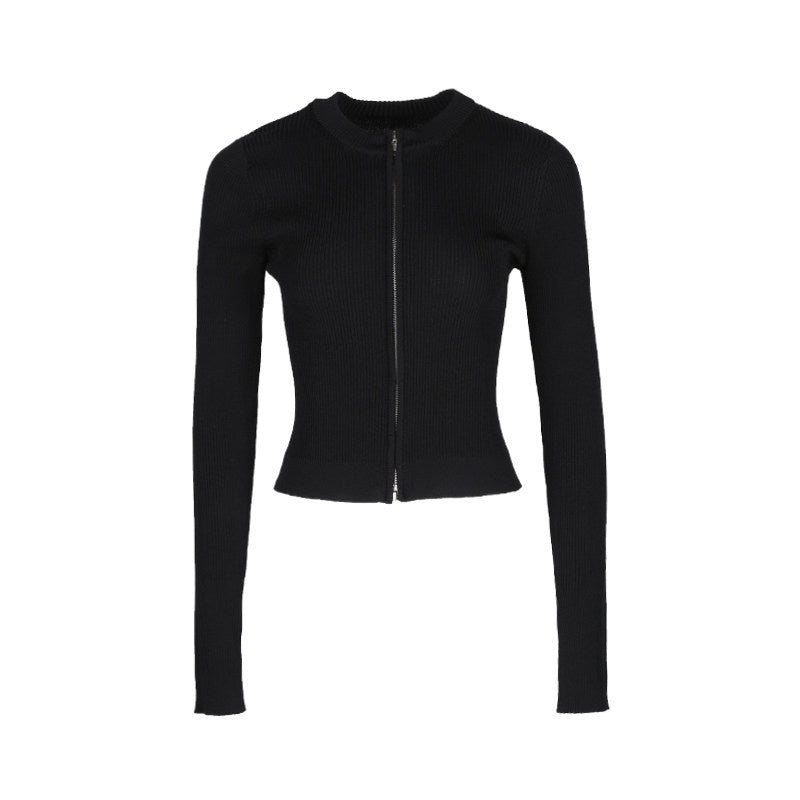 ALINNVSTUDIO_Double_Zipper_Solid_Knit_Low_Scoop_Neck_Office_Casual_Long_Sleeve_Cardigans_MISSTT
