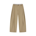 SOMESOWE_Drawstring_Pocket_Relaxed_Natural_Waist_Women_Solid_Khaki_Grey_Wide_Leg_Pants_MISSTT