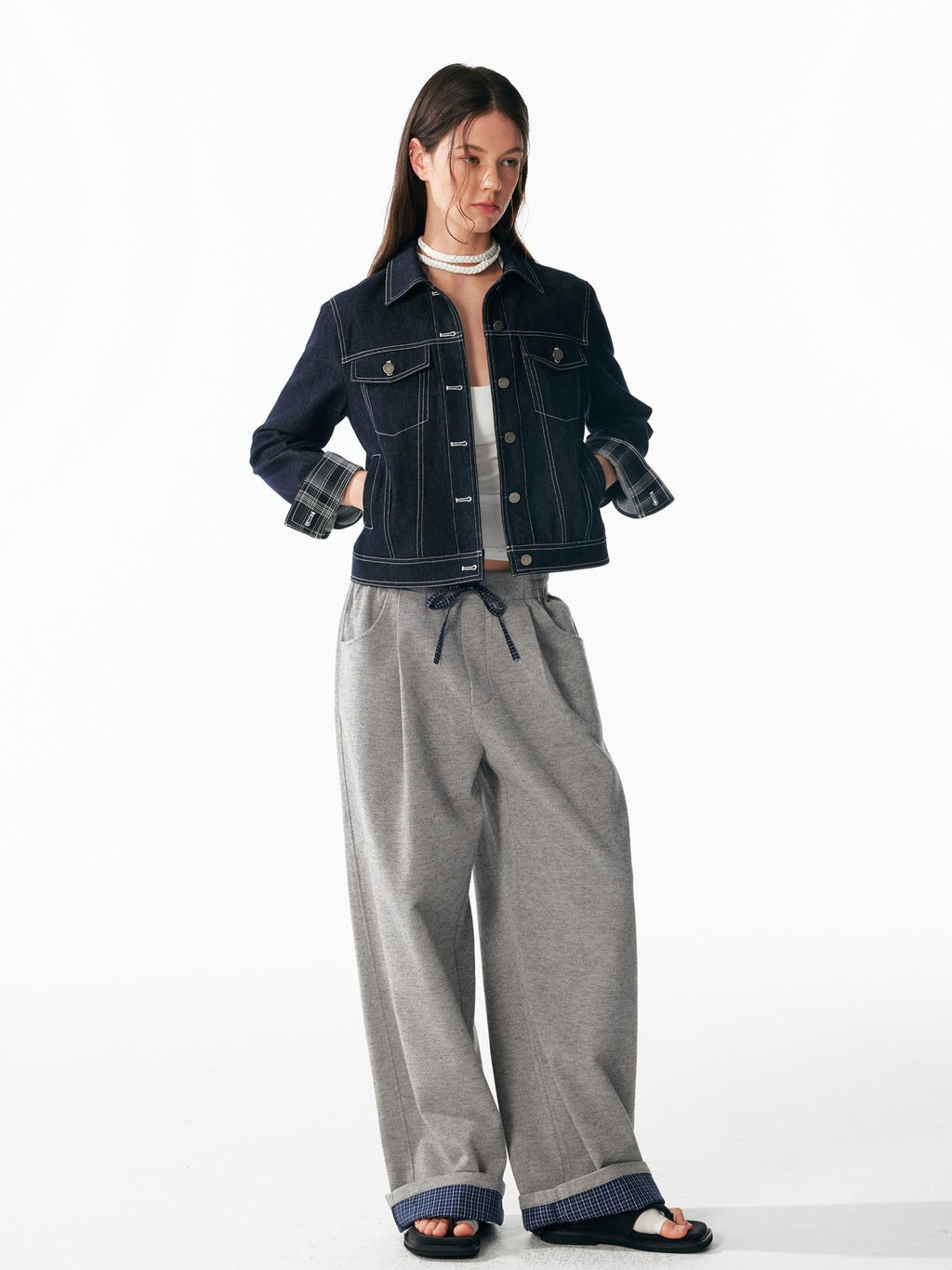 ALINNVSTUDIO Soft Brushed Relaxed Fit Grey Hoodie Jogger Casual Athleisure Top & Pants Sets