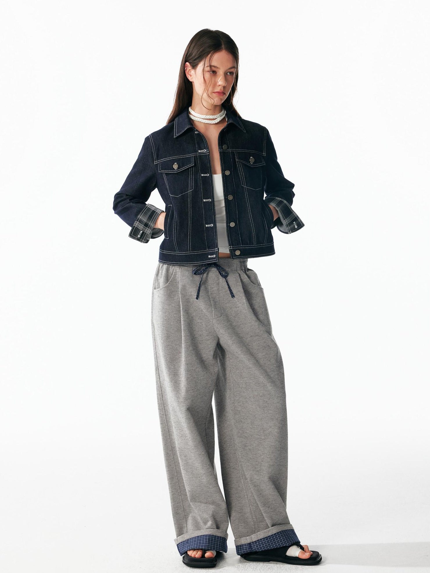 ALINNVSTUDIO Soft Brushed Relaxed Fit Grey Hoodie Jogger Casual Athleisure Top & Pants Sets
