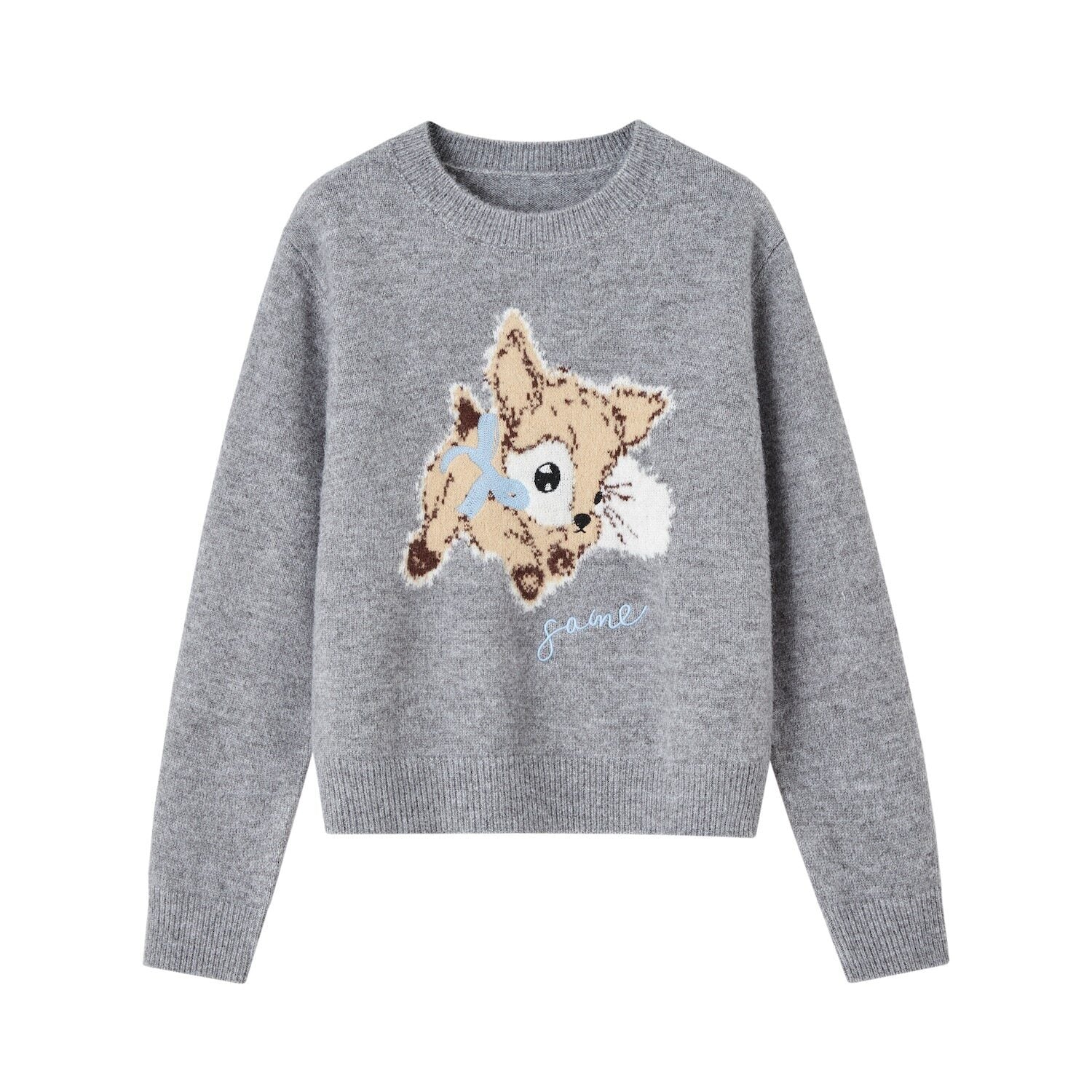 SOMESOWE_Animal_Colorblock_Casual_Regular_Fit_Women_Daily_Knit_Pullover_Sweaters_MISSTT
