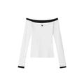 NAWSNOTAWEAR_Soft_Breathable_Casual_Slim_Colorblock_Boat_Neck_Women_Long_Sleeve_T-Shirts_MISSTT