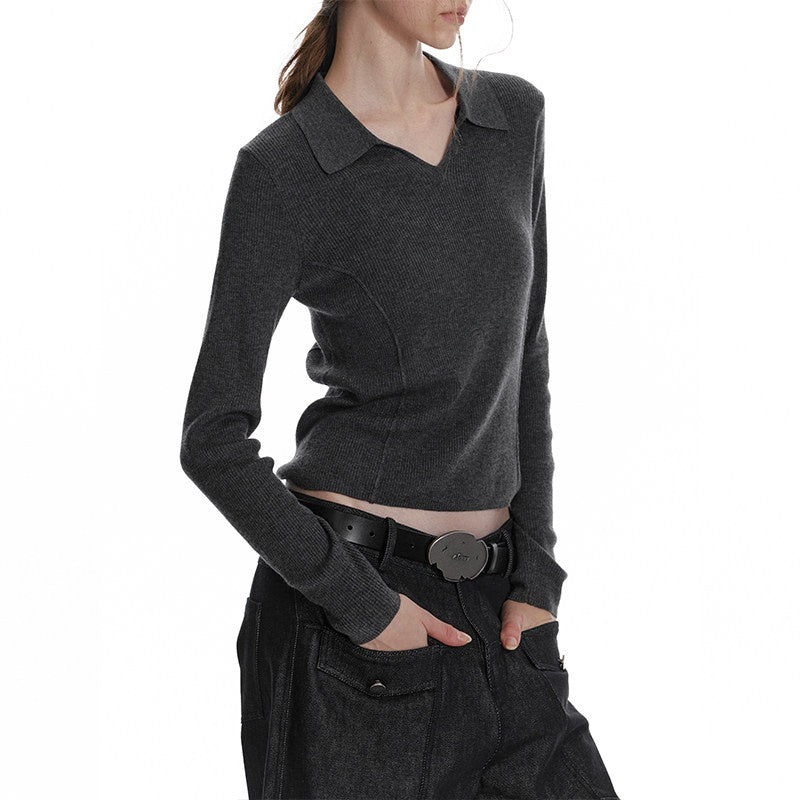 ALINNVSTUDIO_Office_Casual_Two_Piece_Layered_Vest_Set_Youth_Solid_Long_Sleeve_T-Shirts_MISSTT
