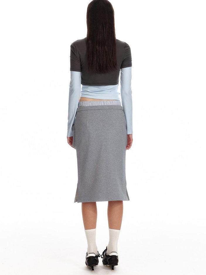 ALINNVSTUDIO Low Waist Bodycon Office Commuter Women Pencil Slim Midi Skirts