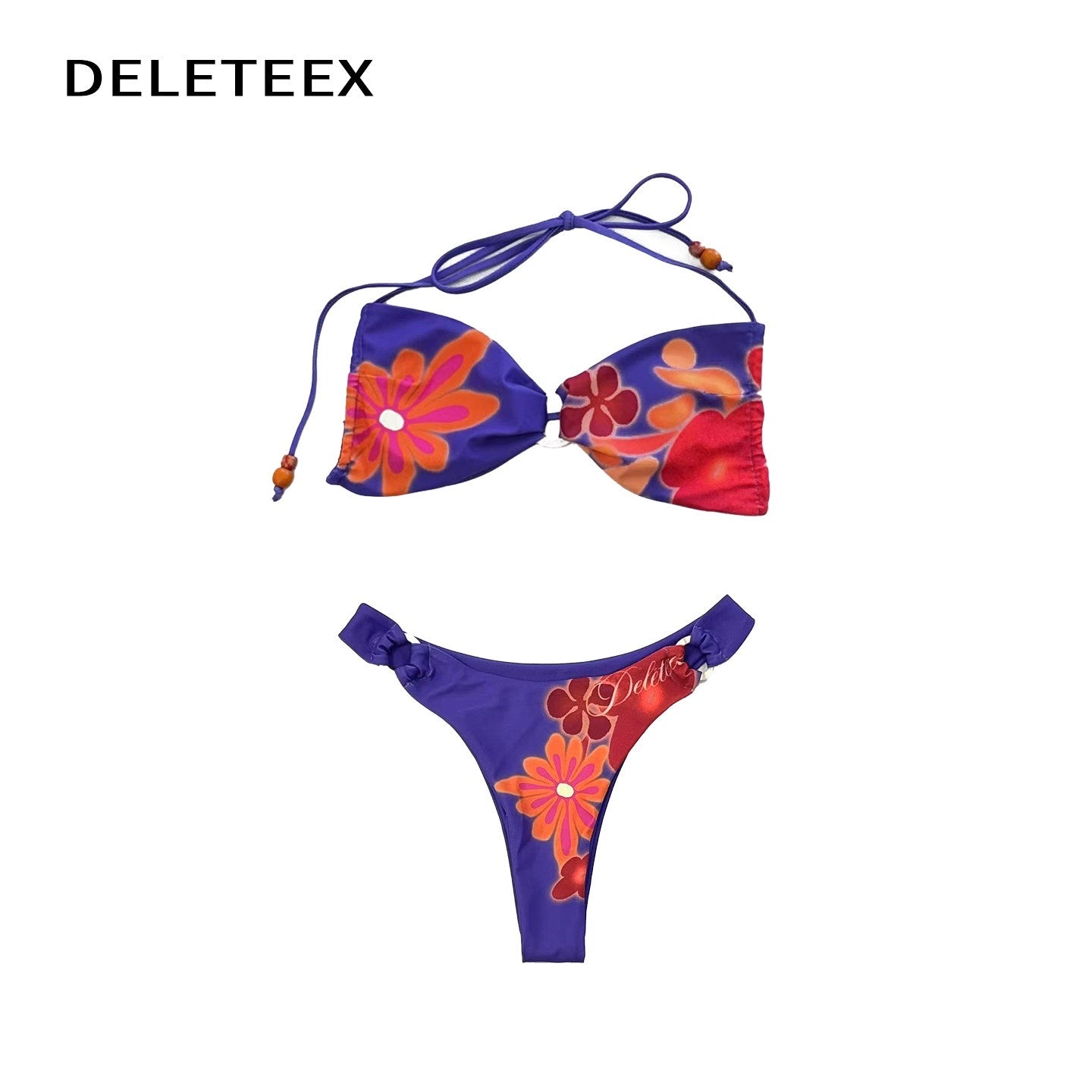 DeleteEx_Vibrant_Fuchsia_Purple_Printed_Sexy_Beach_Classic_Swimwear_Bikinis_Bikini_Sets_MISSTT