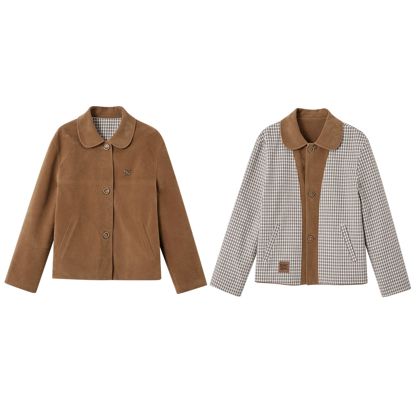 SOMESOWE_Pu_Leather_Casual_Loose_Doll_Collar_Flap_Pocket_Camel_Women_Leather_Jackets_MISSTT