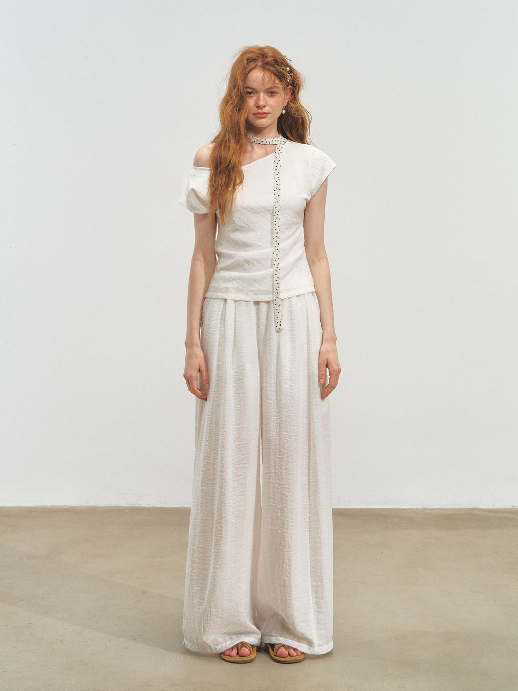 SOMESOWE Soft Cotton Blend Chinese Style Crew Neck Women Long Pants Top & Pants Sets