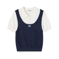 SOMESOWE_Polka_Dot_Two_Piece_Casual_Knit_Short_Sleeve_Pullover_Crew_Neck_Women_Sweaters_MISSTT