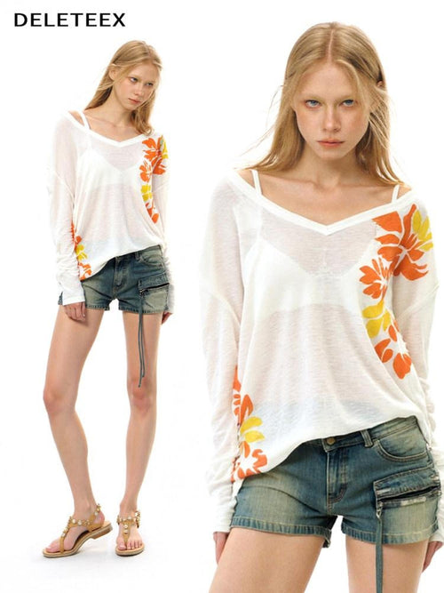 DeleteEx 100 Percent Cotton Classic Crewneck White Casual Essential Long Sleeve T-Shirts