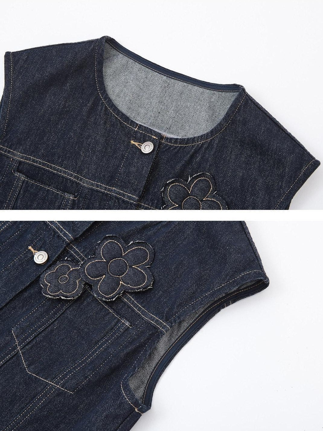 SOMESOWE Soft Cotton Short Sleeve Round Neck Casual Women Denim Lace Top & Skirt Sets