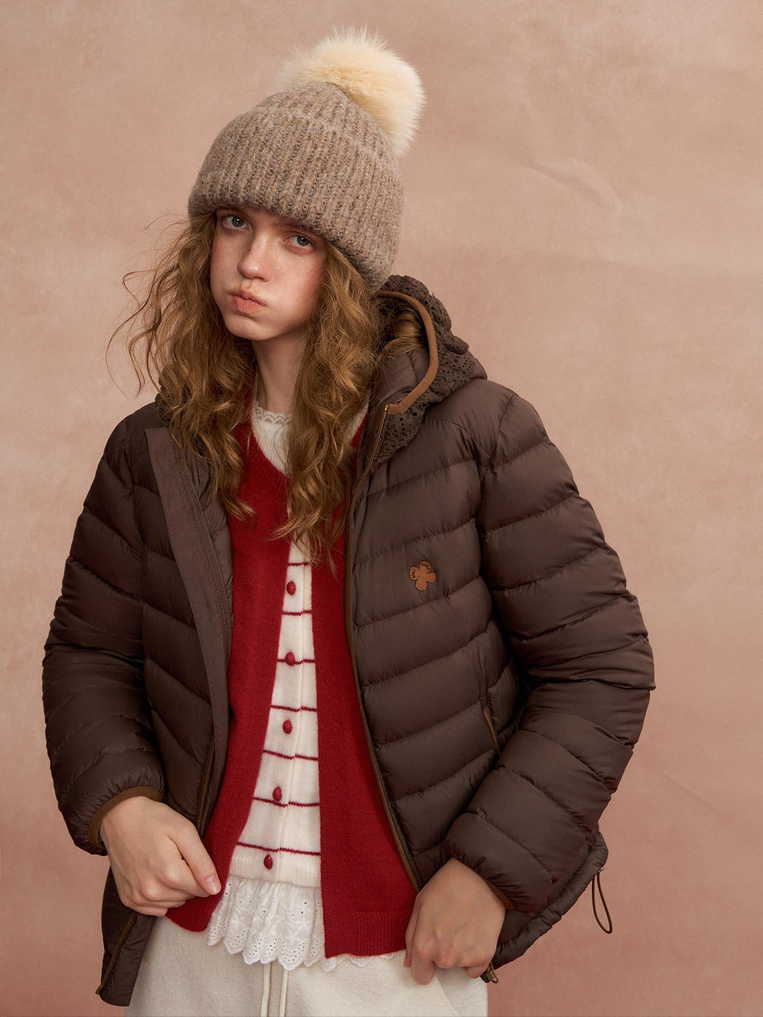 SOMESOWE Ultra Warm 90 Percent Duck Down Regular Fit Hooded Women Gray Down Jackets
