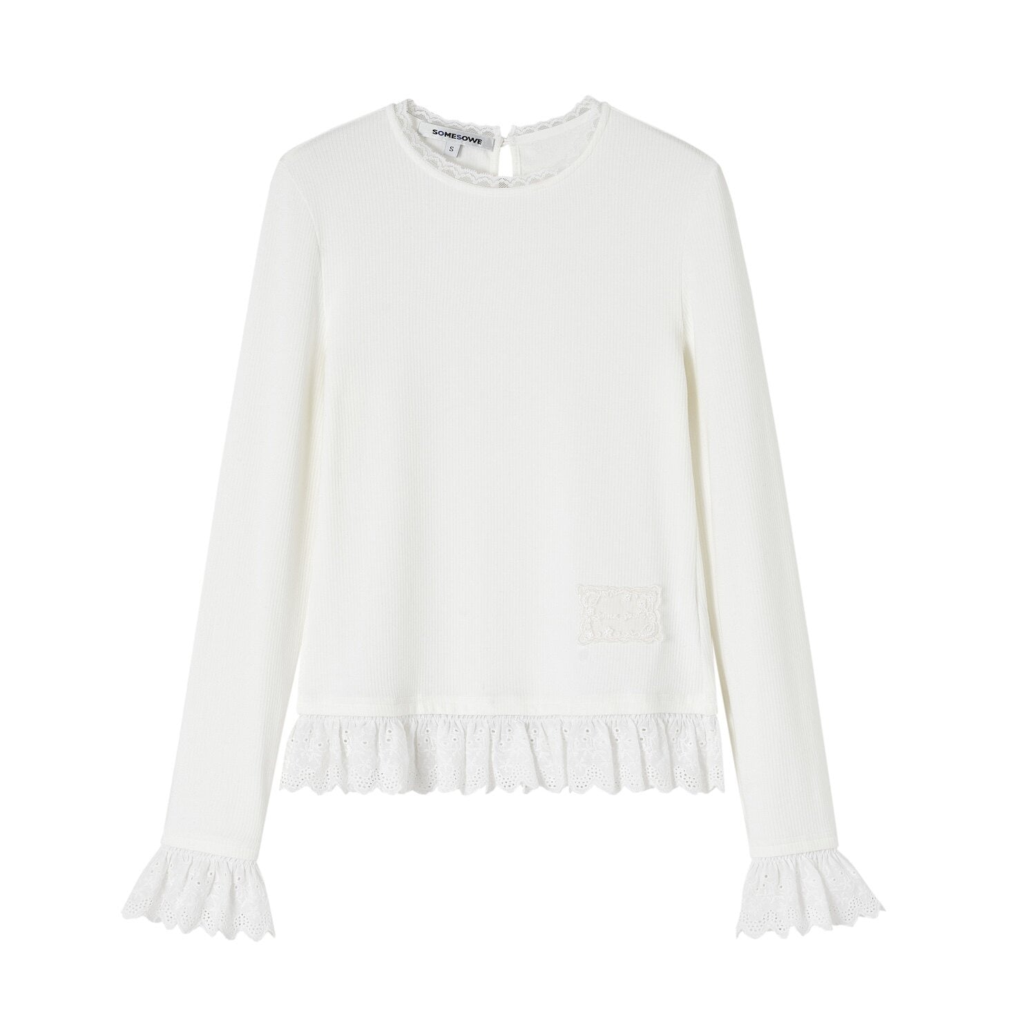 SOMESOWE_Essential_Straight_Fit_Crew_Neck_Office_White_And_Gray_Long_Sleeve_T-Shirts_MISSTT
