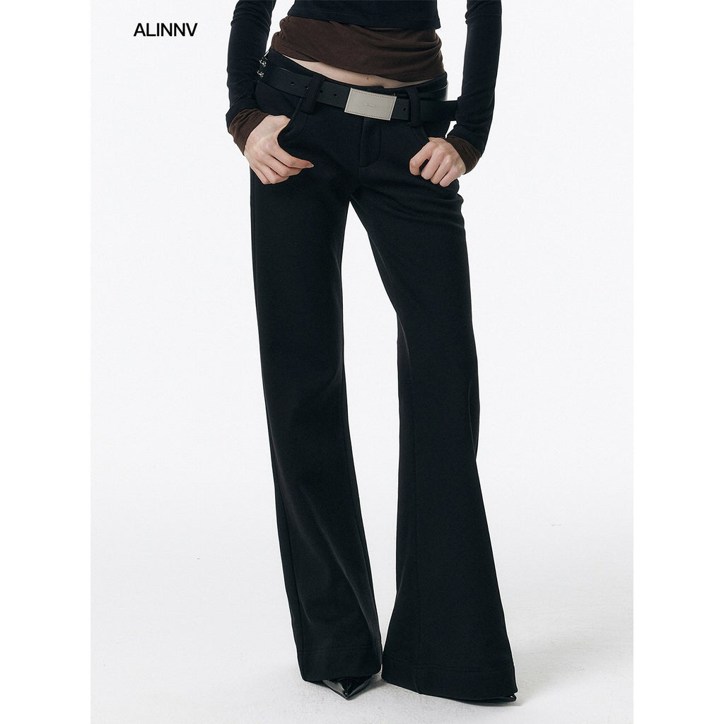 ALINNVSTUDIO_Warm_Low_Rise_Casual_Zip_Fly_Slight_Stretch_Black_Women_Flared_Pants_MISSTT