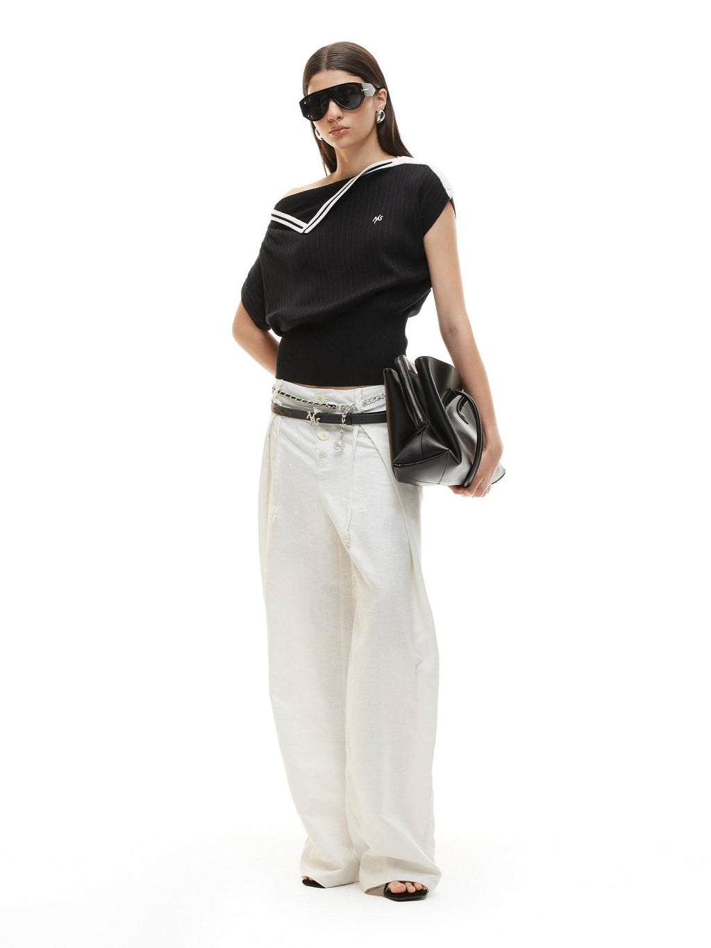 NAWSNOTAWEAR Lyocell Colorblock Collegiate Women Black Short Sleeve T-Shirts