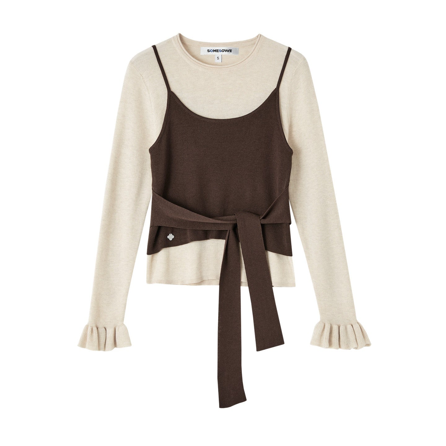 SOMESOWE_Faux_Layered_Contrast_Casual_Fit_Women_Tie_Front_Knit_Cardigan_Sweaters_MISSTT
