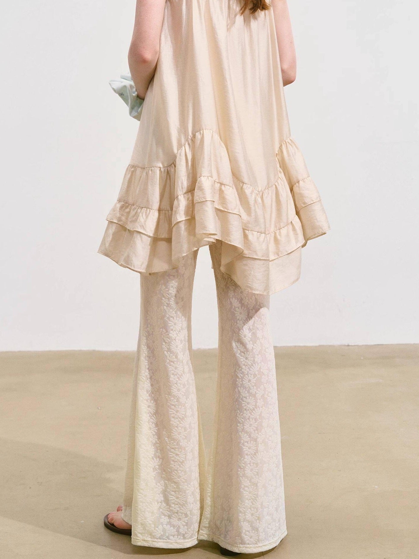 SOMESOWE Lightweight Two Piece Sleeveless Casual Fit Women Beige White Camisoles
