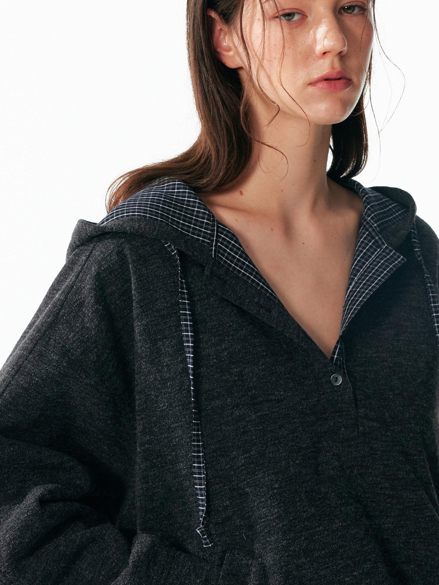 ALINNVSTUDIO Soft Brushed Relaxed Fit Grey Hoodie Jogger Casual Athleisure Top & Pants Sets