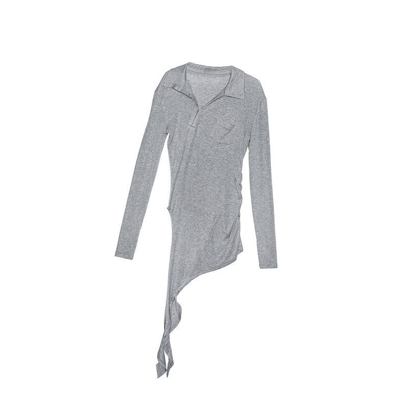 1JINN_STUDIO_Lightweight_Lyocell_Wool_Asymmetrical_Slim_Polo_Solid_Long_Sleeve_T-Shirts_MISSTT