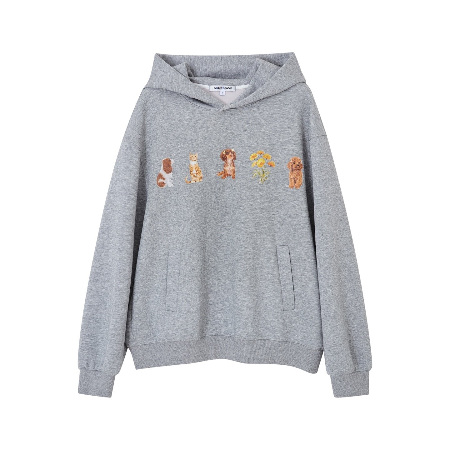 SOMESOWE_Cartoon_Anime_Oversized_Hooded_Longsleeve_Casual_Grey_Brown_Hoodie_MISSTT