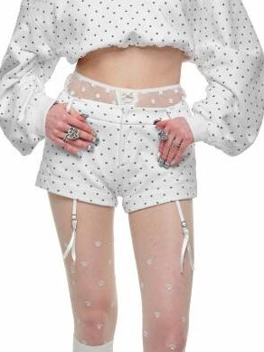 1JINN STUDIO Four Piece Set Loose Cropped Casual Women Polka Dot Animal Print Zip Hoodies